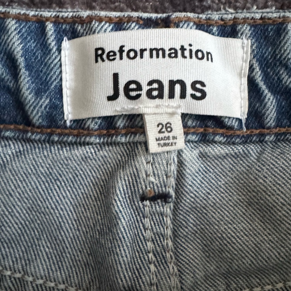 Reformation Classic Boyfriend Jeans in Indigo Blue - Picture 5 of 6